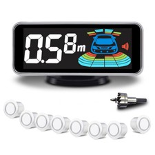 LCD Einparkhilfe 8 Weiß